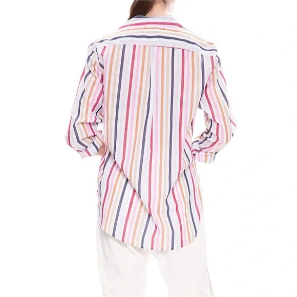 XIRENA Beau Stripe Long Sleeve Button Down Shirt - Picture 2 of 9